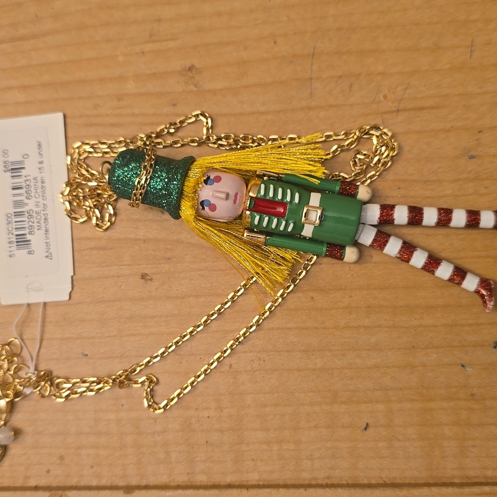 Betsey JOHNSON Green Nutcracker Pendant Necklace